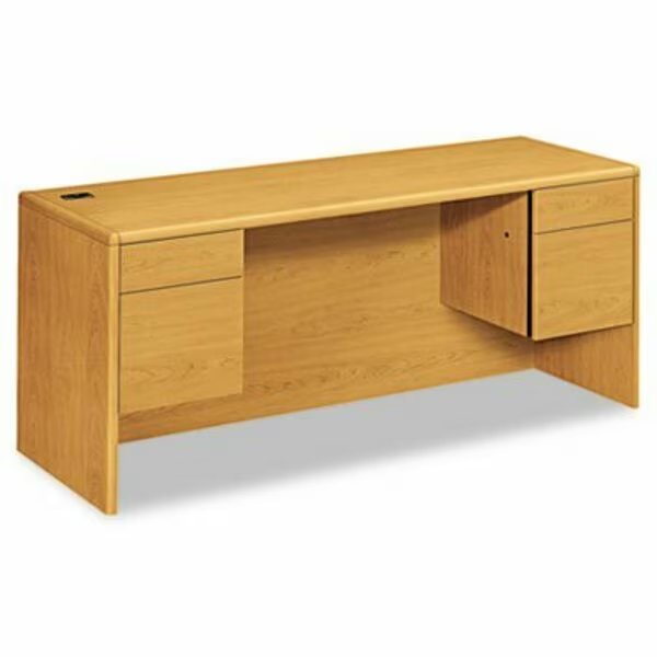 HON, 10700 KNEESPACE CREDENZA, 3/4 HEIGHT PEDESTALS, 72W X 24D X 29.5H, HARVEST, Hon, Mfr#: 10743CC
